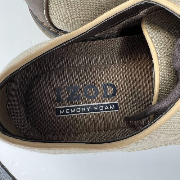 Izod Mens 016-0484 Oxford Smokey Beige Memory Foam Oxford Size 9.5M Dress Shoes main image 10